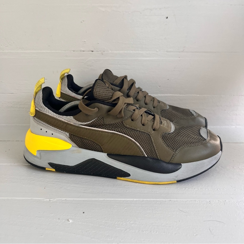 PUMA X-RAY Mesh Men's Sneakers in Dark Olive/High Rise Sz13 - Picture 3 of 8